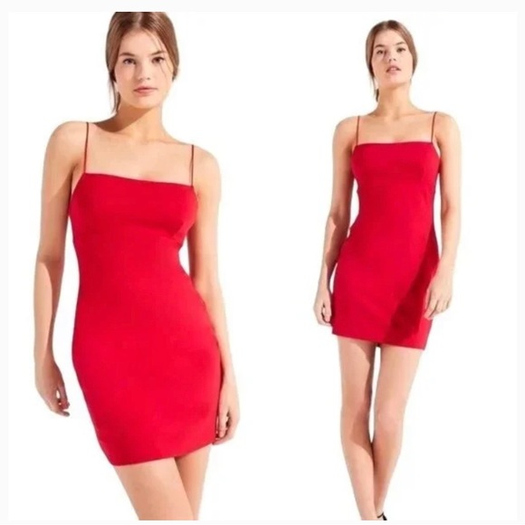 Urban Outfitters Red Bodycon Mini Dress - Picture 1 of 3
